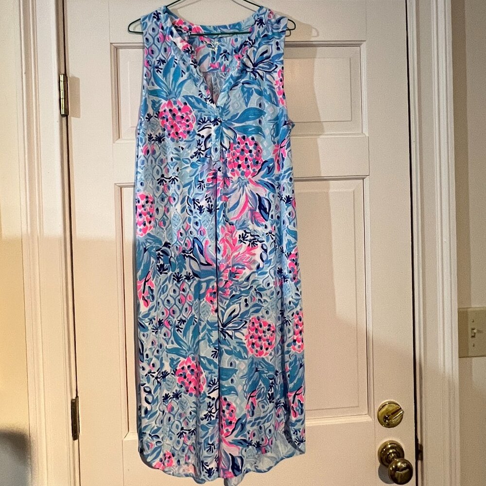 Lilly Pulitzer 100% cotton knit shift dress Size Medium